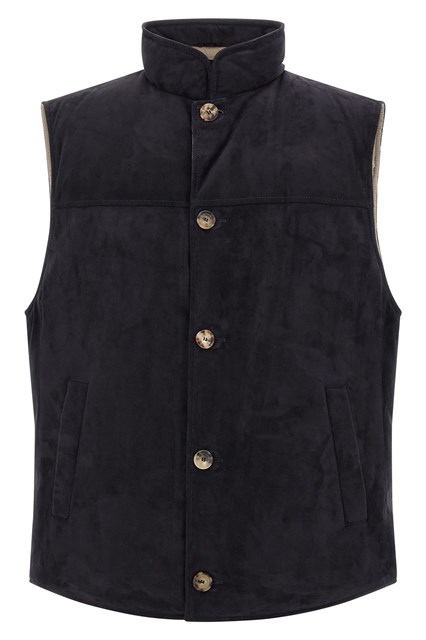 Gilet suede - Blu (XXL)