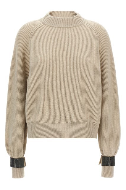 Maglione polsini Monile - Beige (XS)