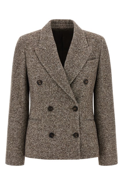 Blazer doppiopetto misto seta - Marrone (44 IT)