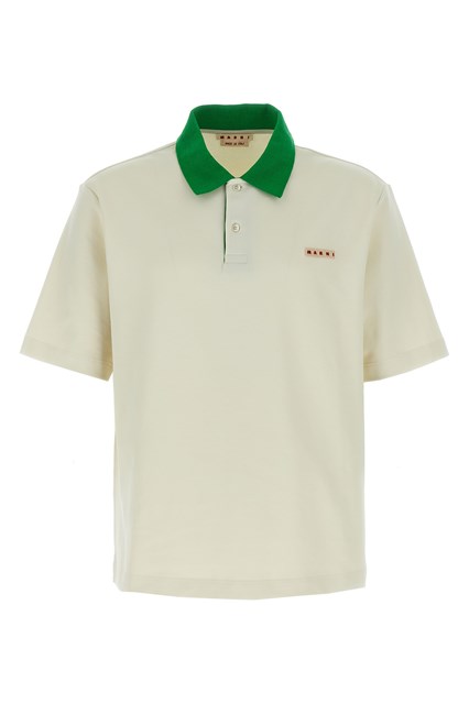 Logo patch polo shirt