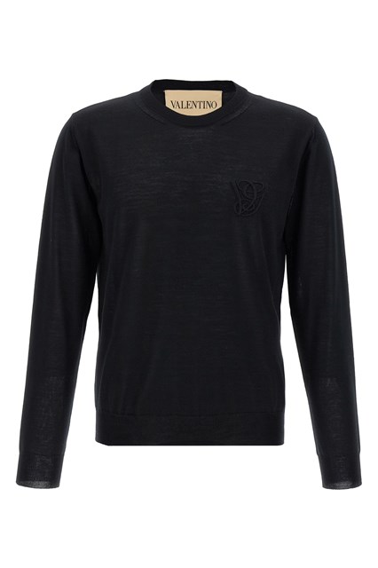 Maglia Valentino Garavani ricamo logo - Nero