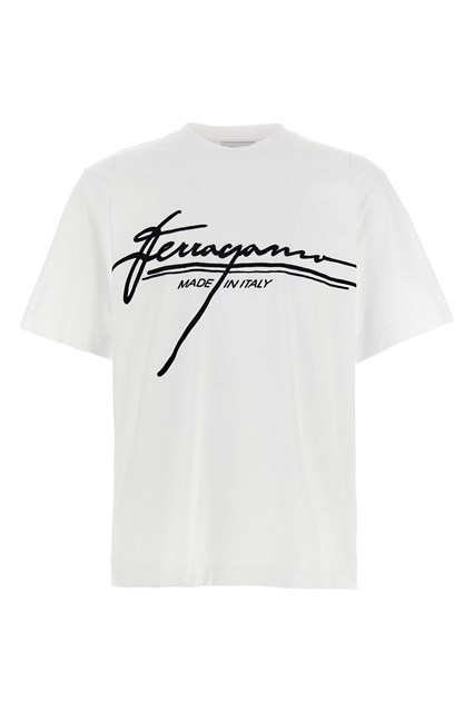 T-shirt 'Firma' - Bianco/Nero