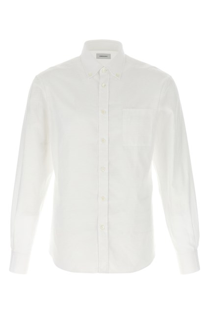 Camicia 'Gancini' jacquard - Bianco (L)