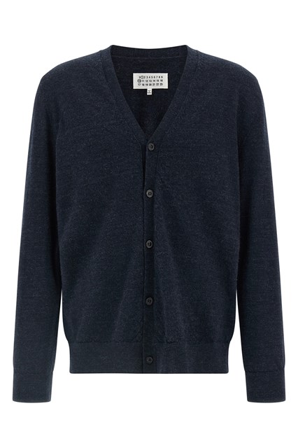 Suede patch cardigan