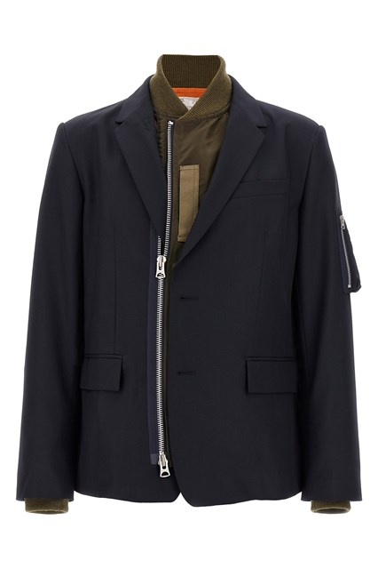 Blazer inserto bomber - Blu (3)