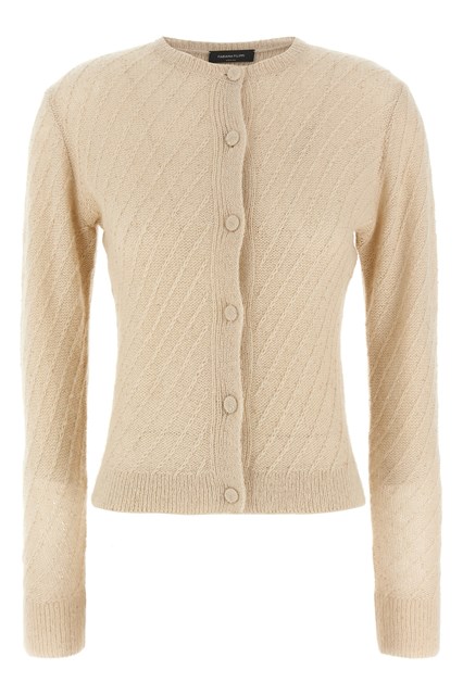 Cardigan uncinetto paillettes - Beige (42 IT)