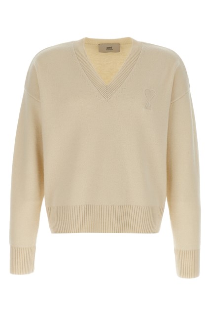 Maglione patch logo puff - Beige