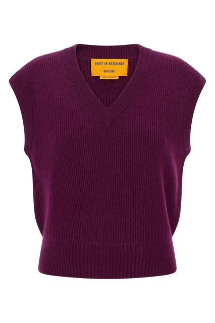 Gilet 'Rib' - Viola (S)