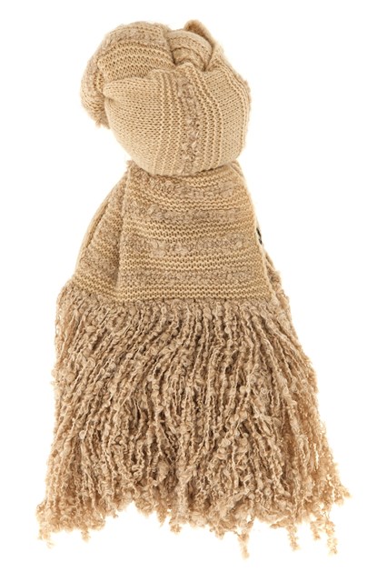 Sciarpa frange bouclé - Beige