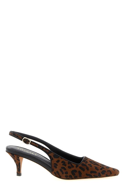 Slingback stampa animalier - Marrone (37)