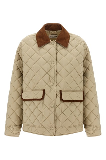 Suede detail blouson