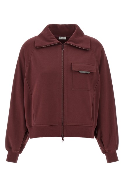'Shiny Flap Detail' sweatshirt