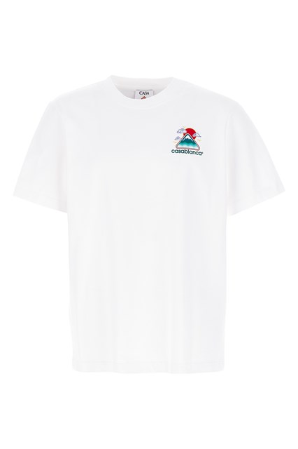 T-shirt 'Montagne Ondulée' - Bianco