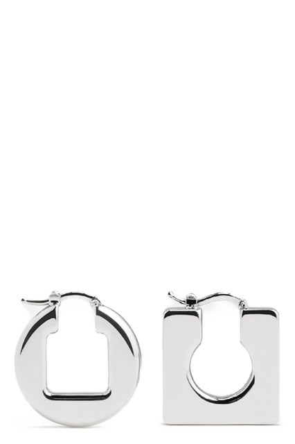 Orecchini 'Les Boucles Rond Carré' - Argento