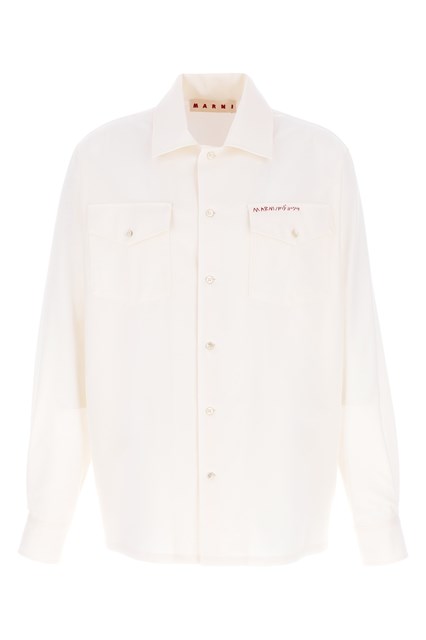 Camicia 'Tropical 'Wool' - Bianco (48 IT)