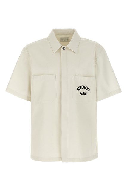 Camicia ricamo logo - Beige