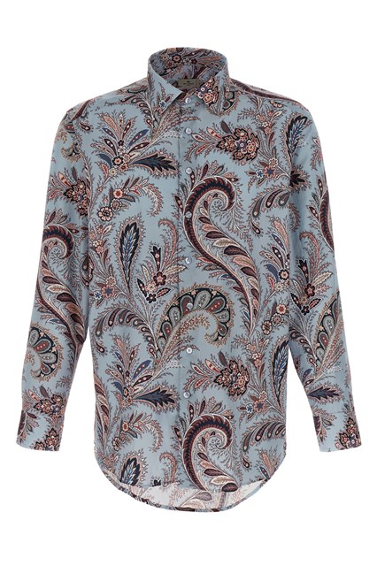 Camicia cotone Paisley floreale - Azzurro (40 cm)