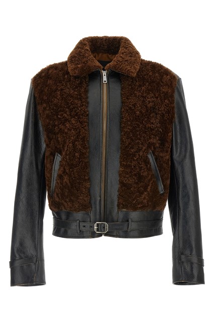 Giacca pelle e montone - Nero (54 IT)