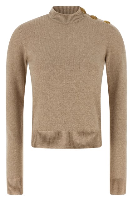 Maglione bottoni eco-cashmere - Beige (40 FR)
