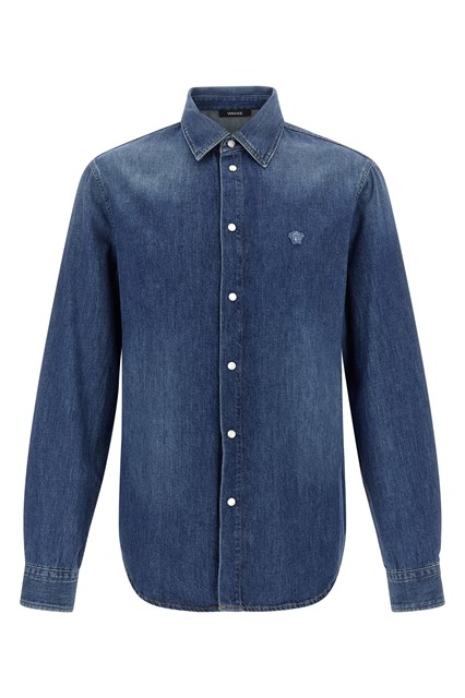 Camicia patch 'Medusa' - Blu (48 IT)