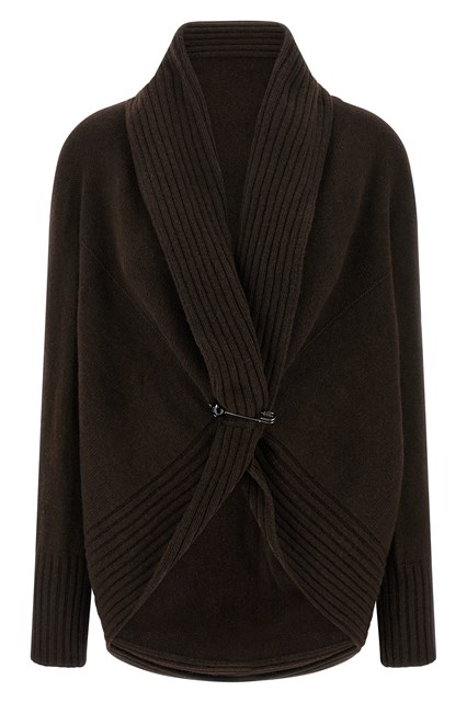 Cardigan spilla - Marrone (38 IT)