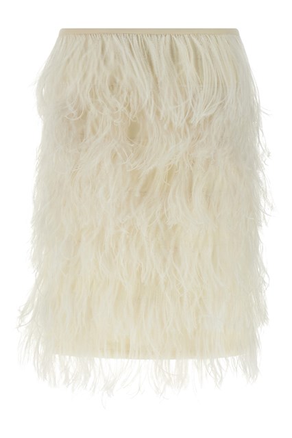Gonna piume struzzo - Bianco (40 IT)