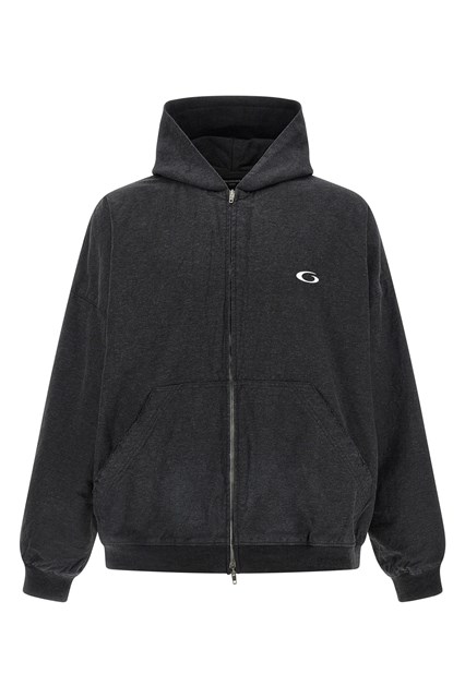 Felpa con cappuccio 'Trompe L'Œil' - Grigio (S)