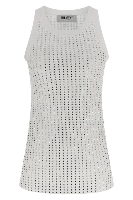 Tank top strass - Bianco (40 IT)