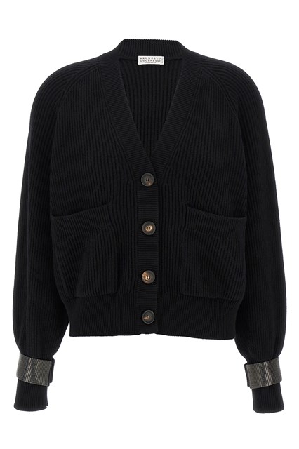Cardigan polsino Monile - Nero (XS)
