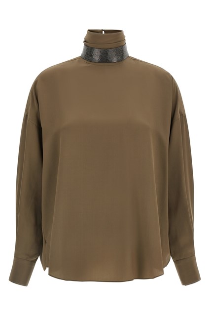 Blusa seta - Marrone (M)