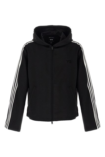 Felpa con cappuccio 'Y-3 3-Stripes' - Bianco/Nero (XXS)