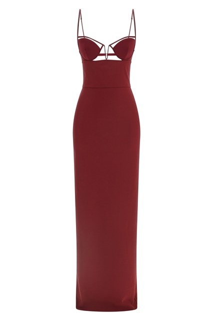 Abito 'V-Wire Bra Maxi' - Bordeaux (42 IT)