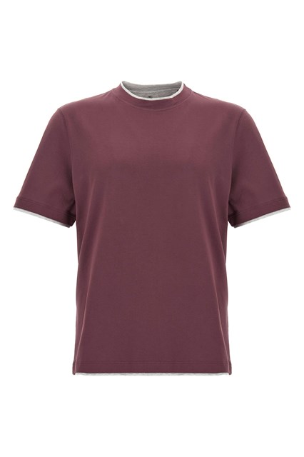 T-shirt double layer - Bordeaux (M)