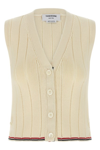 Gilet intarsio RWB - Bianco (40 IT)