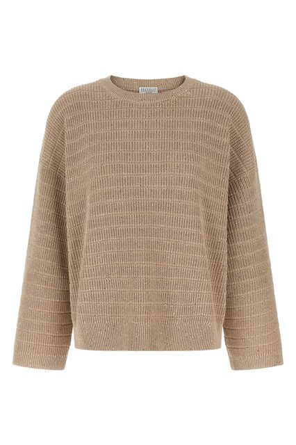 Maglia cotone Diamante - Beige