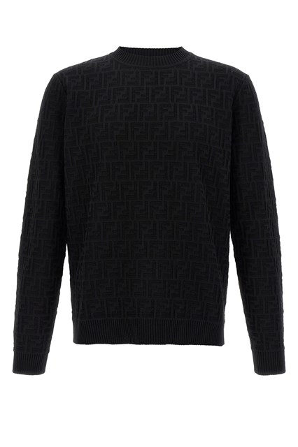 Maglione FF jacquard - Nero (48 IT)