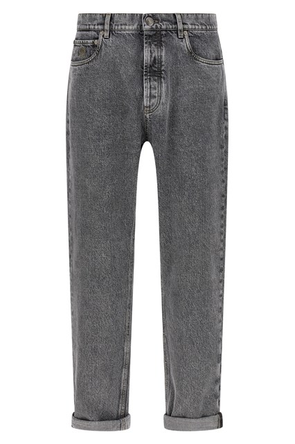 'Greyscale' denim jeans