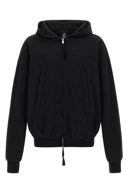 Felpa con cappuccio - Nero (S)