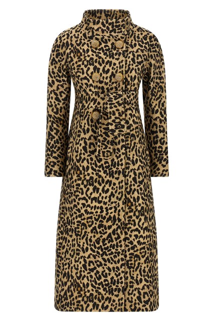 Cappotto Valentino Garavani panno animalier - Marrone (42 IT)