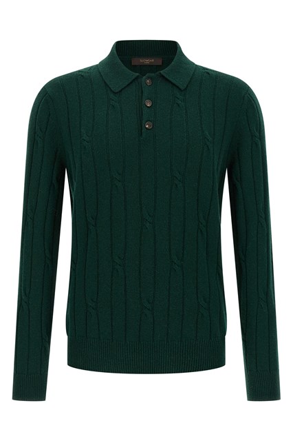 Polo lana trecce - Verde (50 IT)
