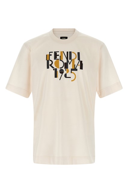 T-shirt stampa 'Fendi Roma 1925' - Bianco