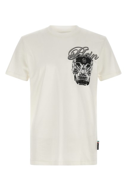T-shirt 'Glass Skull' - Bianco