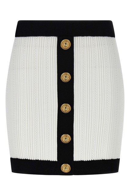 Gonna mini bicolore - Bianco/Nero (34 FR)