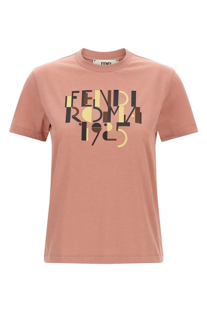 T-shirt 'Fendi Roma 1925' - Rosa