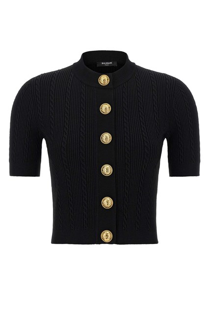Cardigan manica corta - Nero (34 FR)
