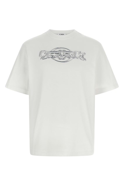 T-shirt 'Casablanca Chrome' - Bianco