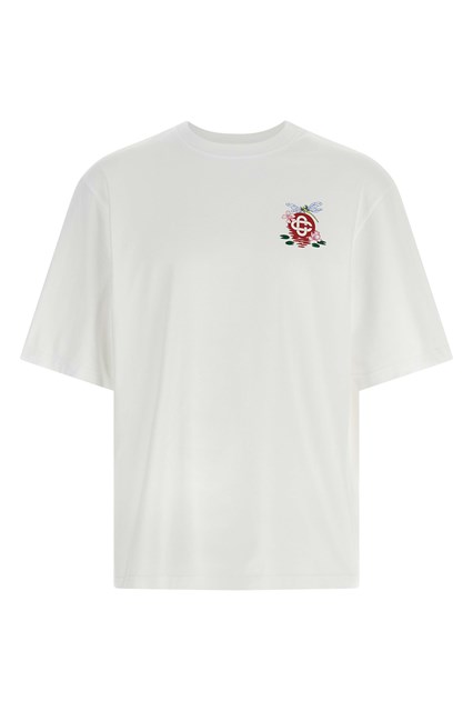 T-shirt 'Dragonfly Floral' - Bianco