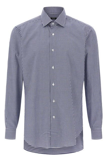 Camicia vichy - Blu (40 cm)
