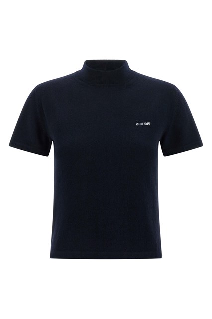 Maglia intarsio logo - Blu (40 IT)