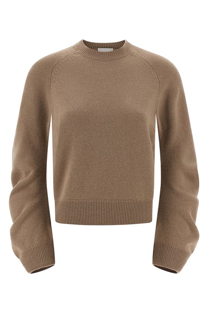 Maglione maniche incurvate - Beige (S)